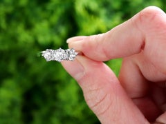 1.47 Carat Diamond Platinum Three-Stone Engagement Ring