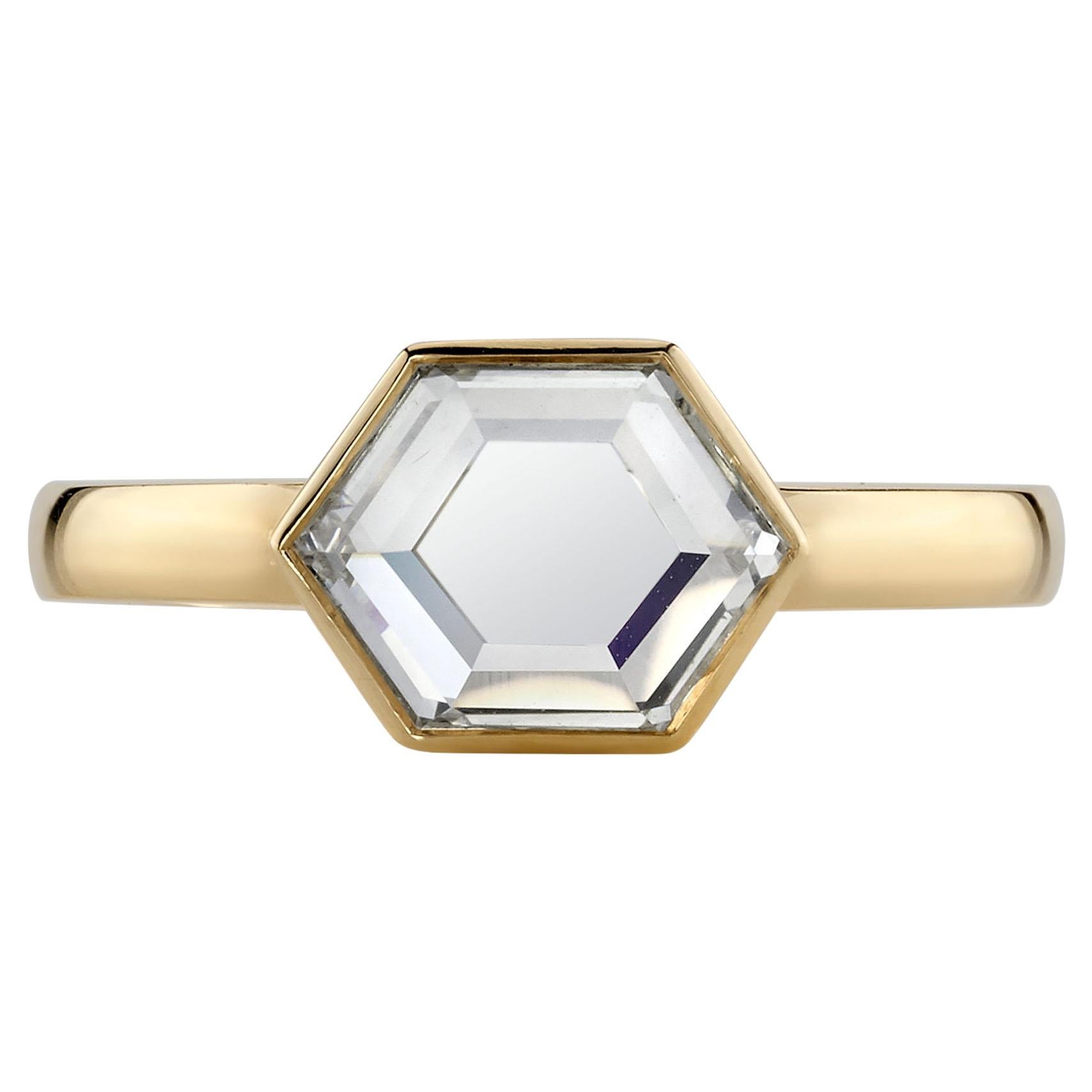 Handcrafted Wyler Portrait Cut Diamond Ring by Single Stone