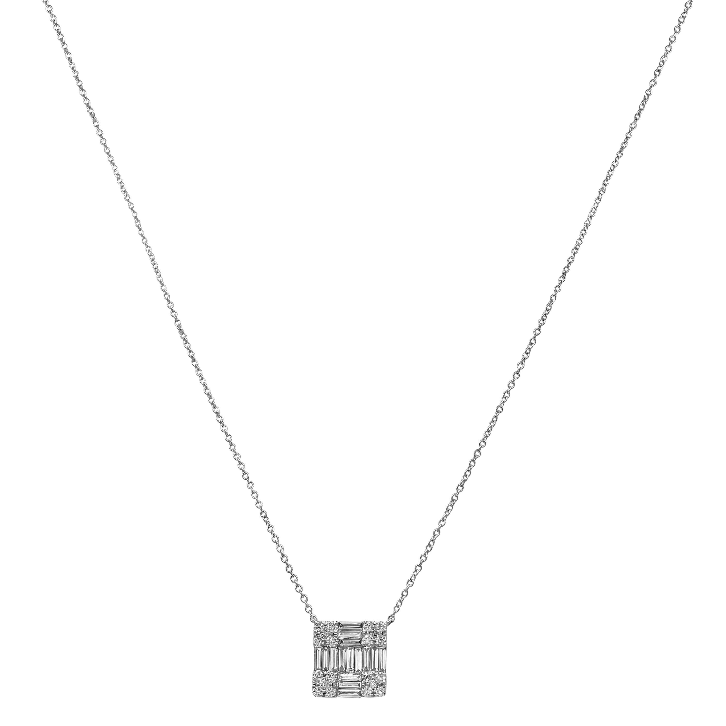 Collana in oro bianco con diamanti bianchi da 1,47 carati In condizioni Nuovo in vendita a New York, NY