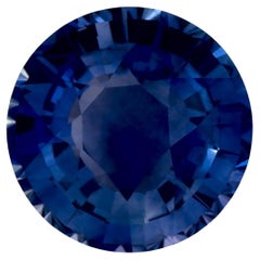 1.47 Ct Blue Sapphire Round Loose Gemstone