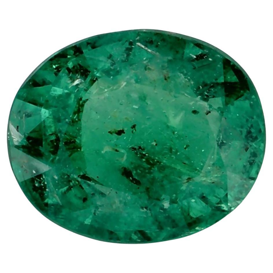 1.47 Ct Emerald Oval Loose Gemstone For Sale