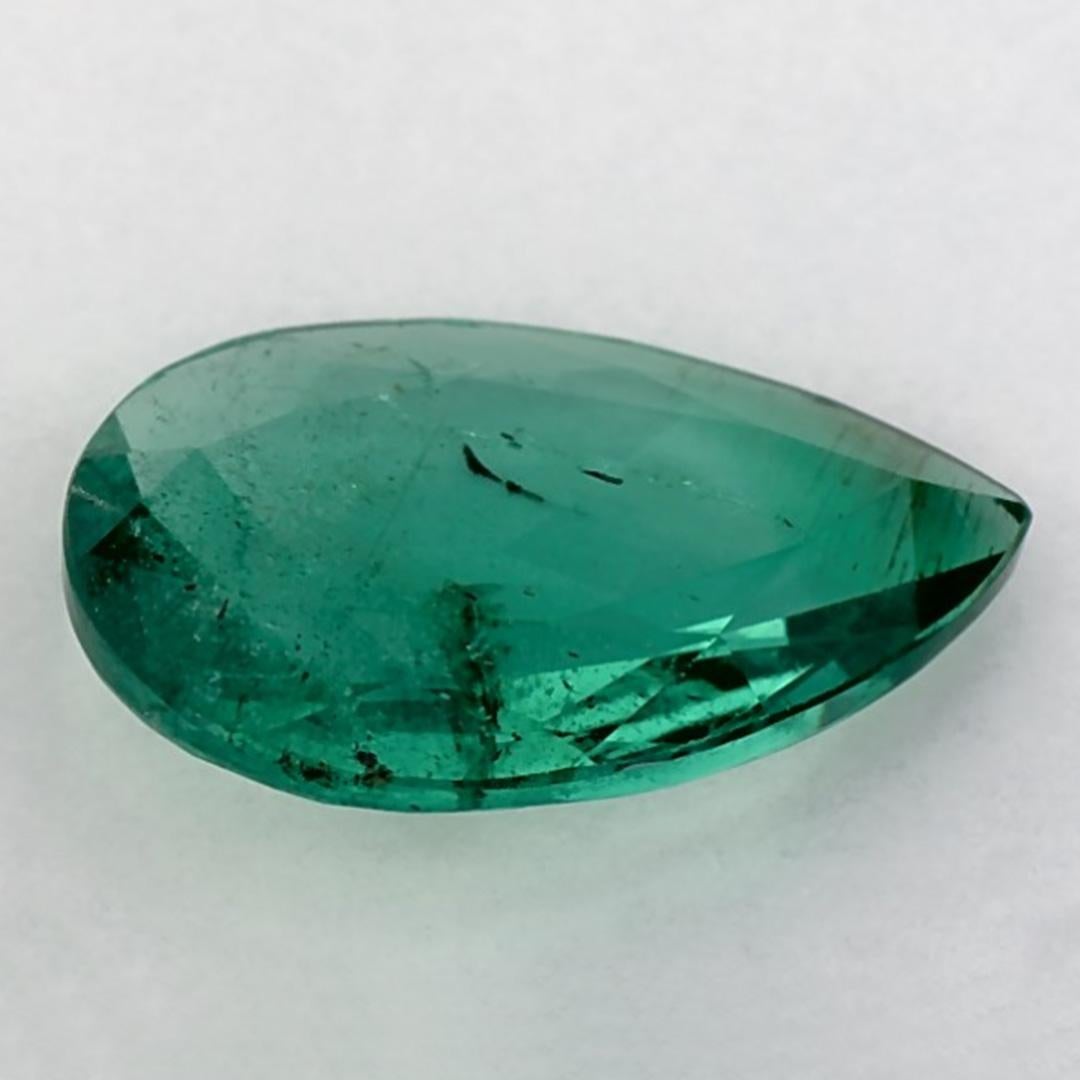 1.47 Ct Emerald Pear Loose Gemstone (pierre précieuse en vrac) Neuf - En vente à Fort Lee, NJ