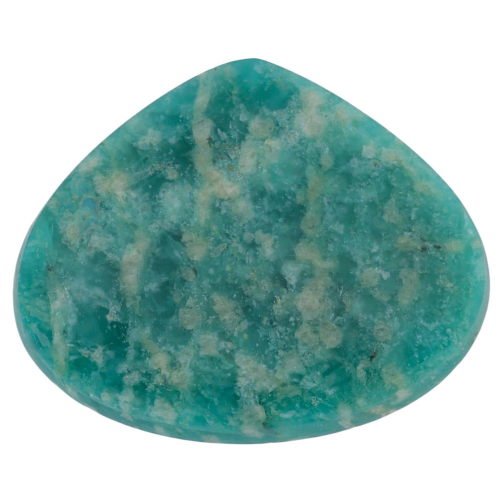 14,7 Karat, Amazonit-Cabochon im Angebot