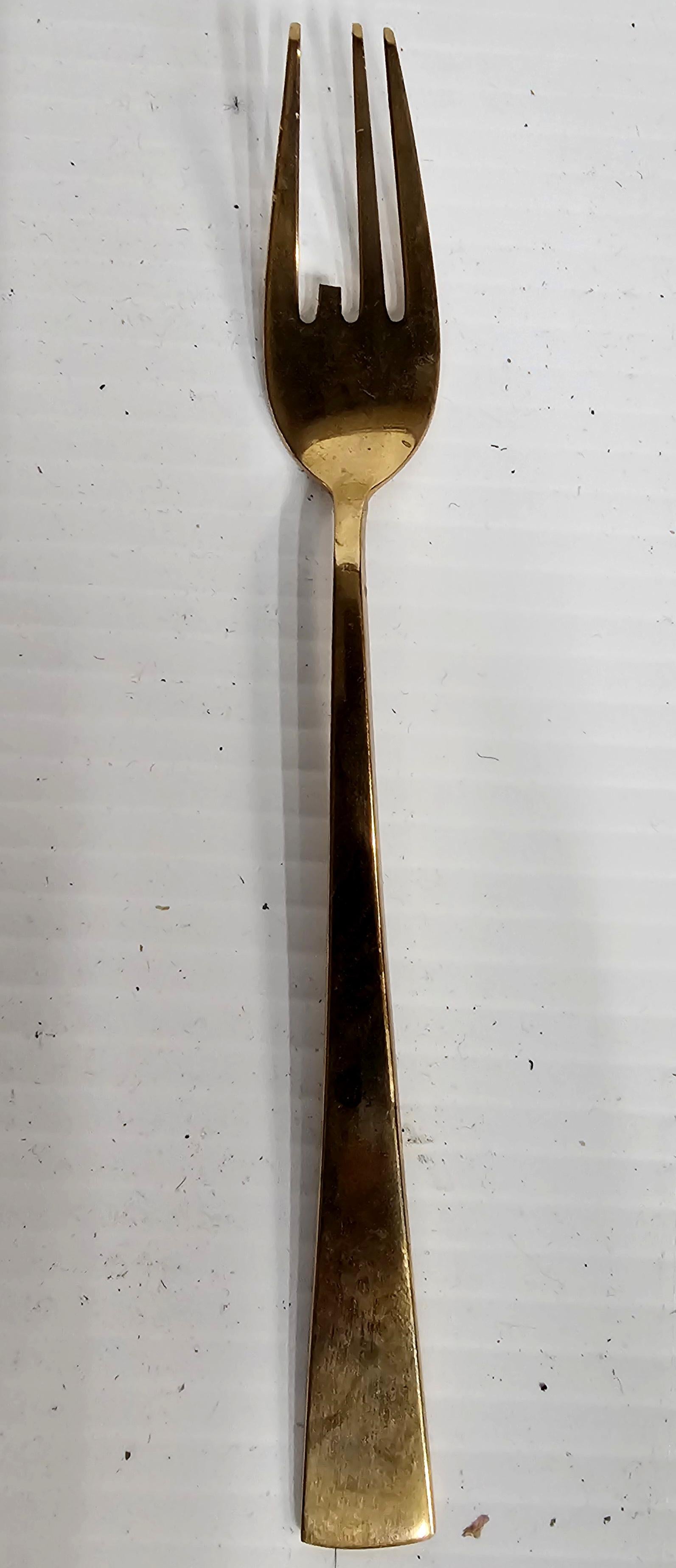 Juego De Cubiertos De 147 Piezas De Níquel Y Bronce En Estuche Ajustado De Teca en venta 6