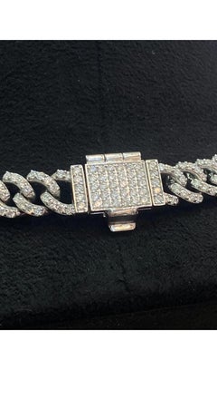 14.70 Carats Round Brillant Shape Diamonds 14K Gold Unisex Necklace