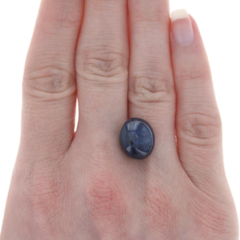 Oval Cut 14.72ct Star Sapphire Gemstone - Oval Cabochon Cut Loose Solitaire For Sale