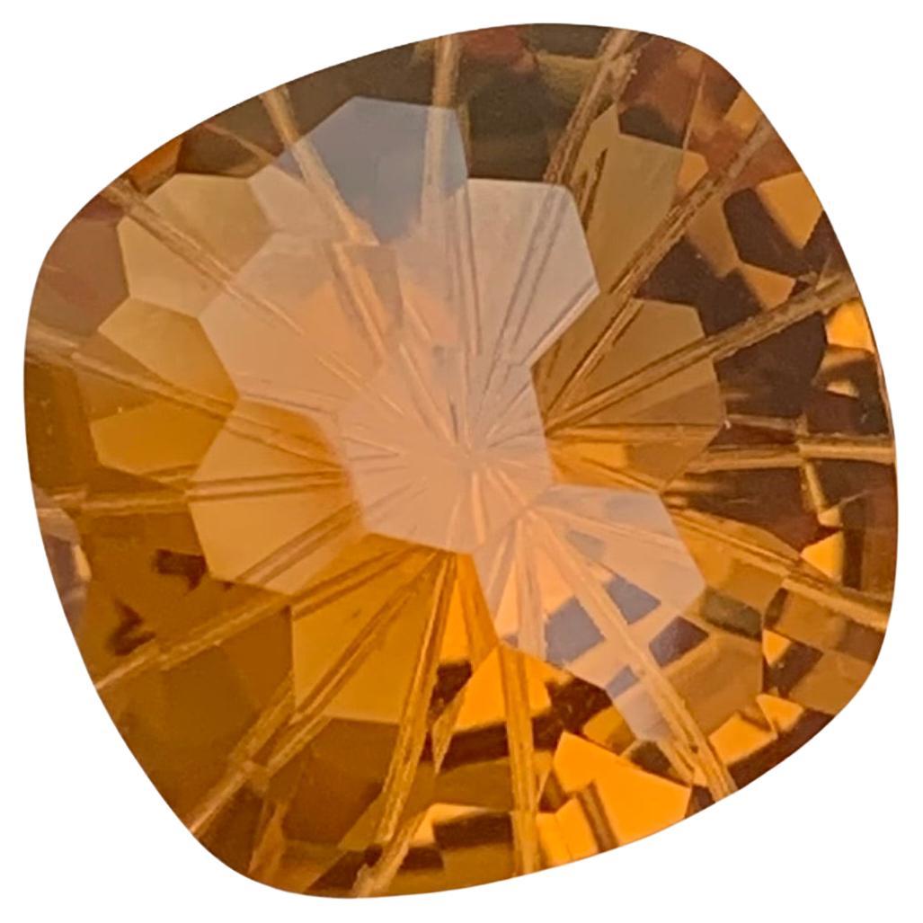 14.75 Carat Natural Loose Citrine Cushion Gem For Necklace Jewellery  For Sale