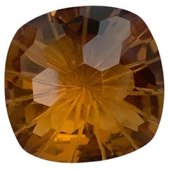 La taille au laser de la citrine naturelle marron miel de 14,75 carats pour la fabrication de bijoux