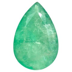 14,77ct 21x14 Verde Tierra Esmeralda Colombiana Natural - Talla Pera Natal de Mayo