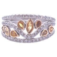 1.47ct 2-Tone Fancy Diamond Ring in 14k Gold