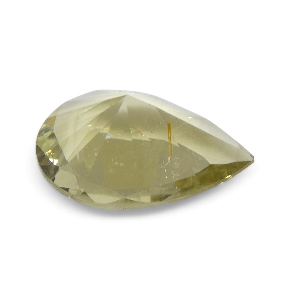 1.47ct Pear Yellow Tourmaline from Brazil For Sale 7