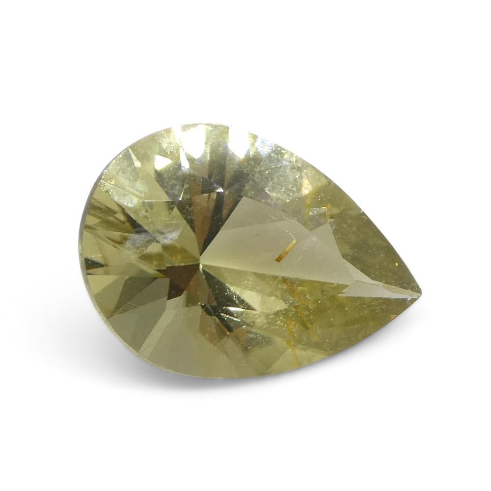 1.47ct Pear Yellow Tourmaline from Brazil For Sale 8