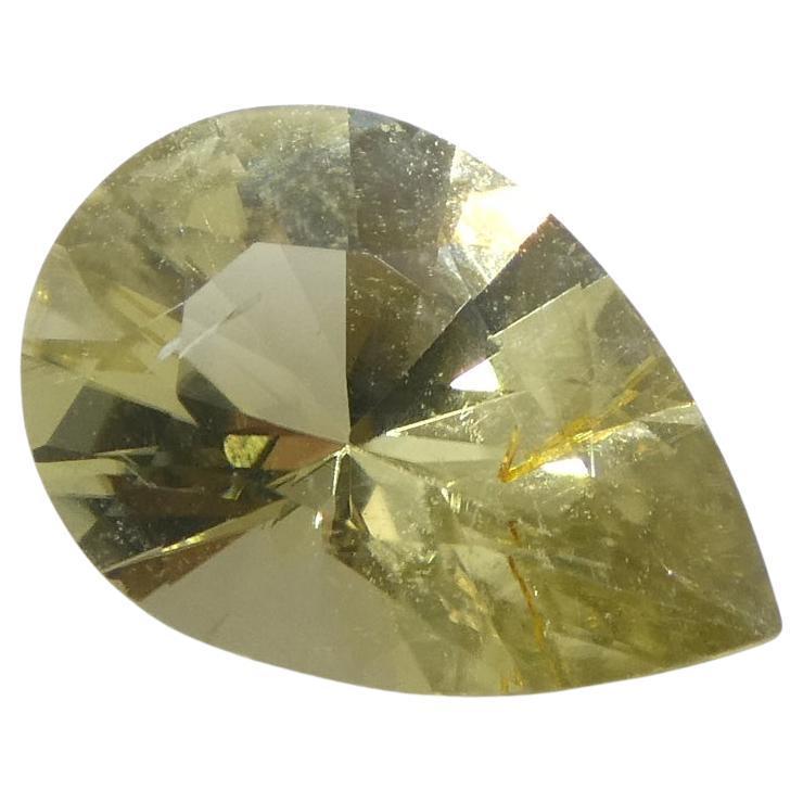 1.47ct Pear Yellow Tourmaline from Brazil For Sale