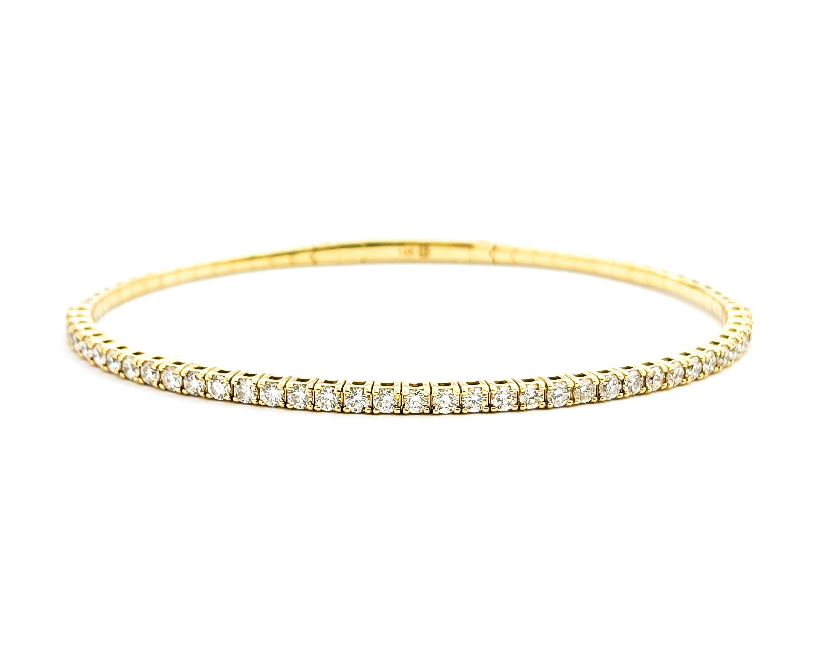 1.47ctw Diamond Bracelet In Yellow Gold For Sale 2