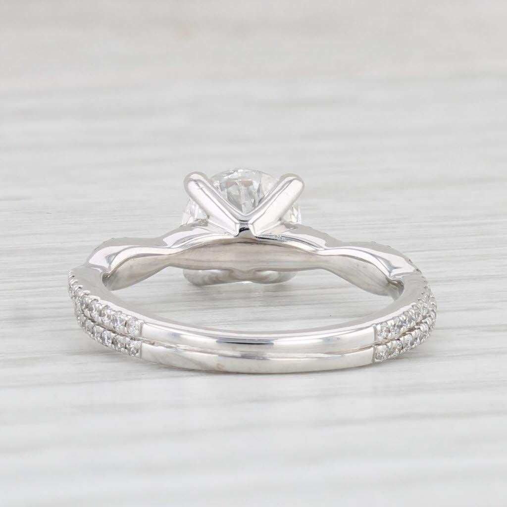 Women's 1.47ctw Round Diamond Engagement Ring 18k White Gold Size 5.5