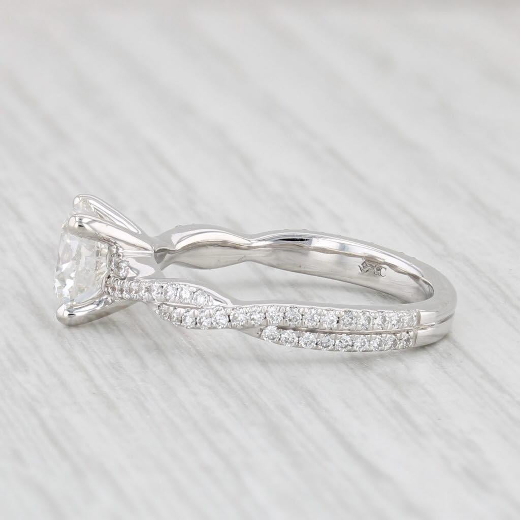 1.47ctw Round Diamond Engagement Ring 18k White Gold Size 5.5 1