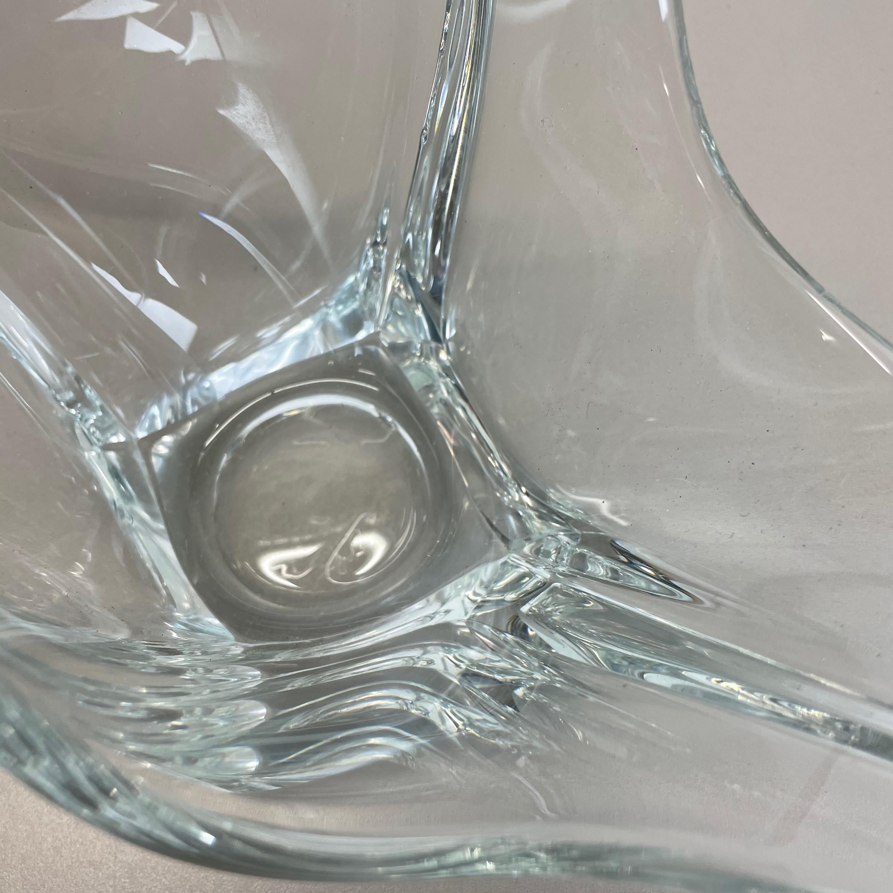Bol « Lucid » en verre à fleurs de 1,47 kg Centre de table en coquillage de Murano, Italie, 1970 en vente 8