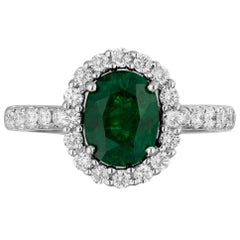 1.48 Carat Emerald Diamond Ring