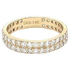 1.48 Carat Natural Diamond Yellow Gold Band