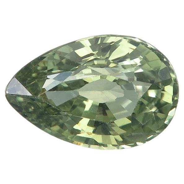 1.48 Carat Yellowish Green Sapphire from Madagascar Lotus Certified For Sale