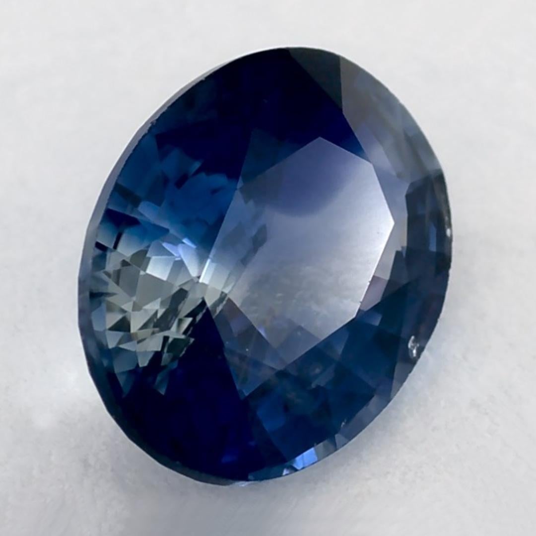 Taglio ovale 1.48 carati di zaffiro blu ovale sfuso in vendita