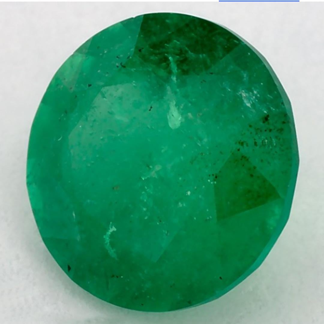 1.48 Ct Smaragd Runde Lose Edelstein (Rundschliff) im Angebot