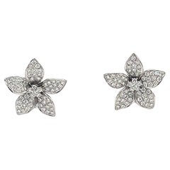 Boucles d'oreilles en diamant fleuri de 1,48 ct