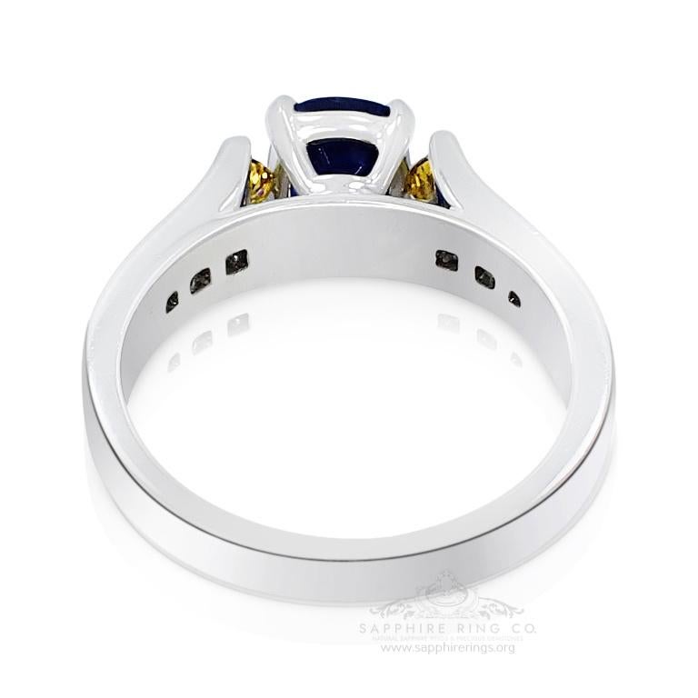1.48 ct Platinum Sapphire Ring - GIA Certified Ceylon Blue Sapphire For Sale 1
