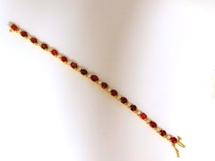 14.81ct Naturale Senza Calore Spinello Rosso Diamanti Bracciale Tennis 14KT Non Riscaldato