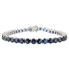 14,82 Toneladas de zafiro azul profundo certificado Pulsera de tenis Regalo para ella en plata