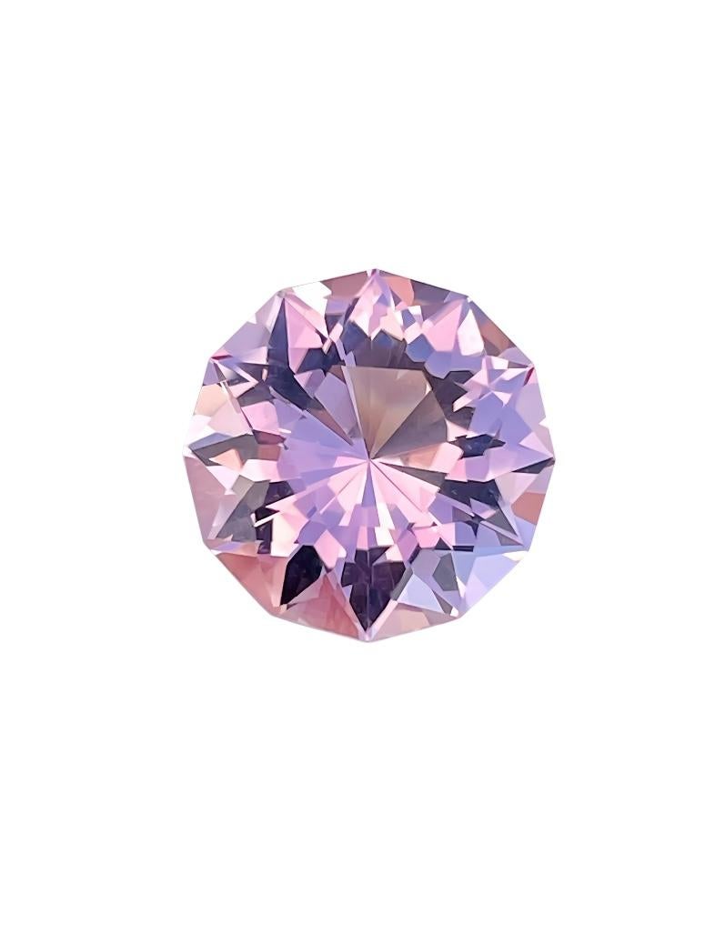 Taglio rotondo 14,82 Ct Morganite rosa naturale Brasile Gemma Taglio di precisione Chiarezza pulita in vendita