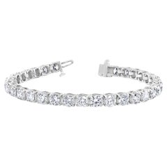 Bracelet tennis avec diamants ronds de 14,83 carats de 0,53 carat chacun