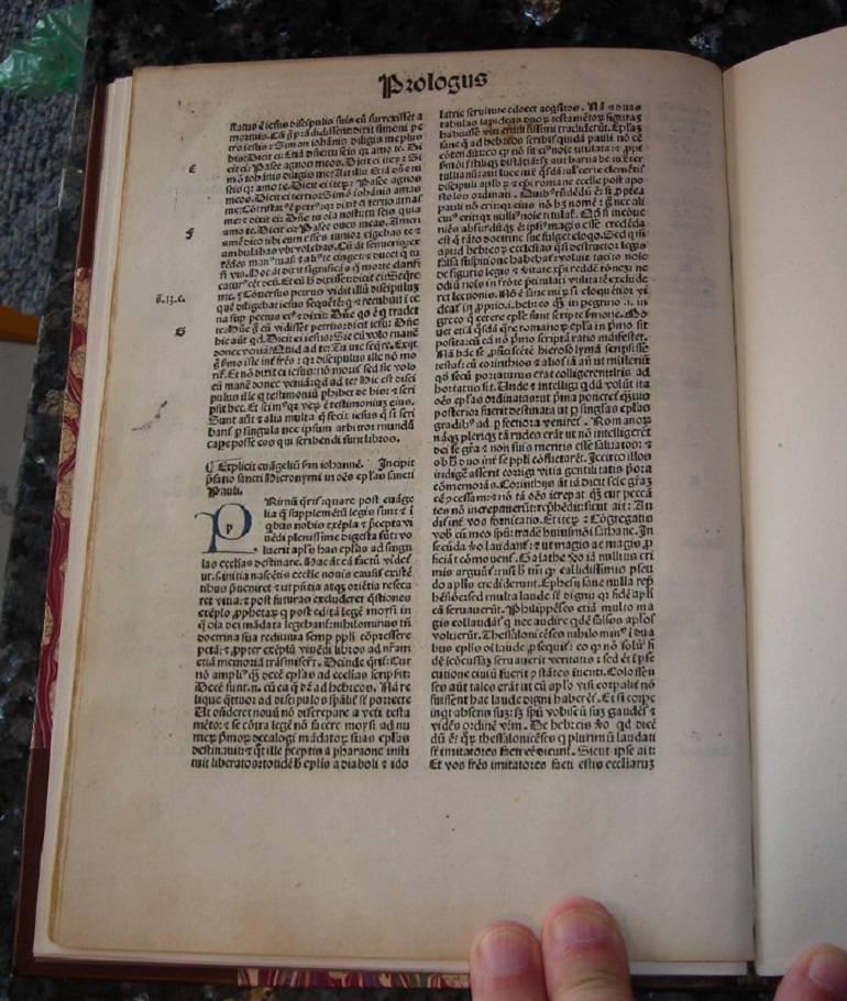 1484 Gospel of John, Latin Bible Fragment Incunabula Medieval 1