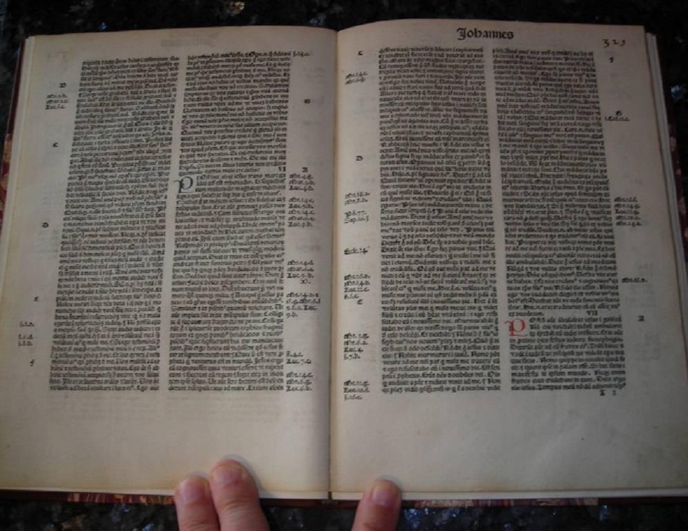 Other 1484 Gospel of John, Latin Bible Fragment Incunabula Medieval