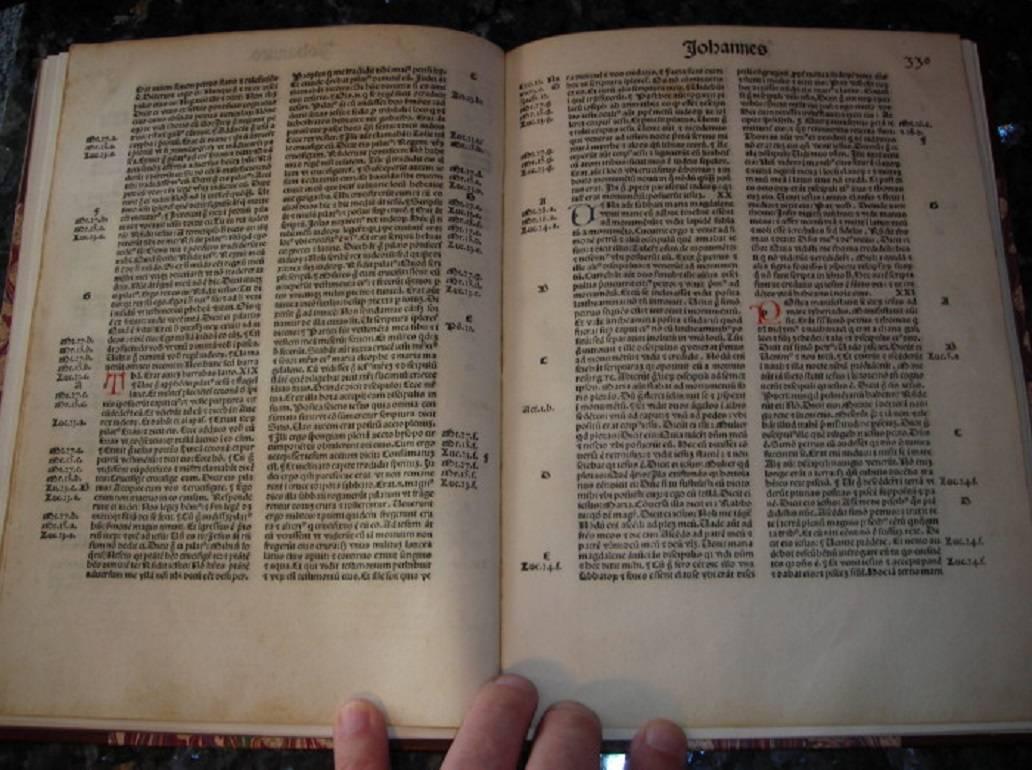 Paper 1484 Gospel of John, Latin Bible Fragment Incunabula Medieval