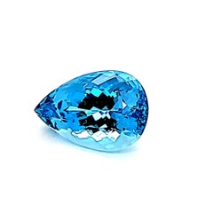 14.85 Carats Intense Blue Aquamarine Pear Drop Cut