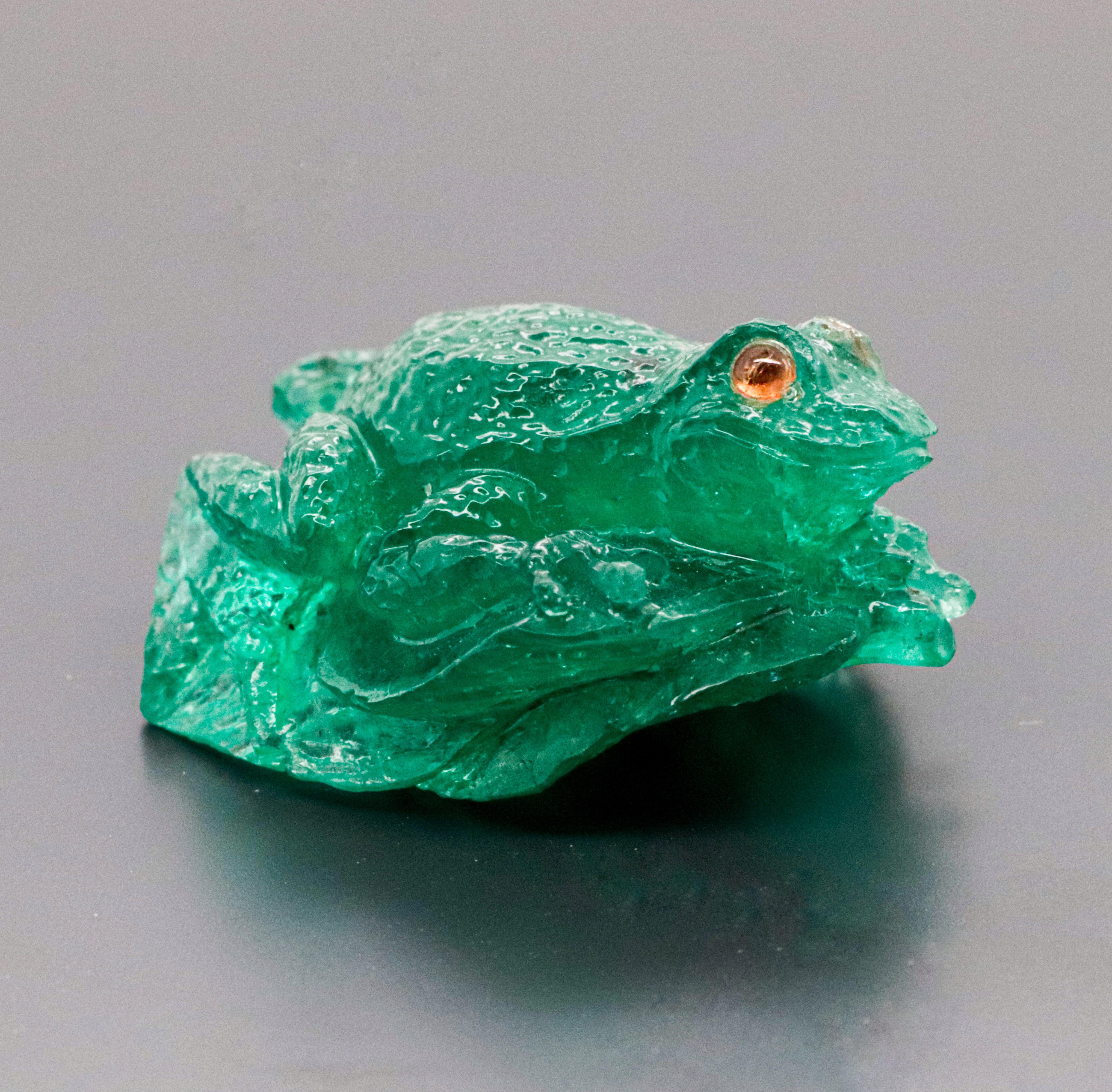 emerald green frog