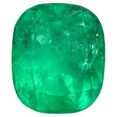 14.88 Carat Natural Cushion Colombian Emerald - 16x13mm Loose Gemstone Cut