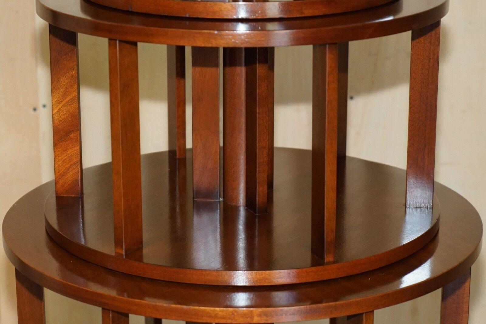 Hand-Crafted 148CM TALL RESTORED REGENCY STYLE REVOLVING HARDWOOD LiBRARY BOOKCASE TABLE For Sale