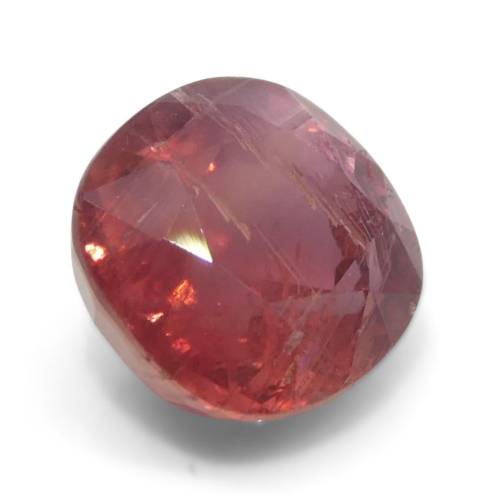 1.48ct Cushion Orangy-Pink Padparadscha Sapphire from Tanzania, Unheated For Sale 7