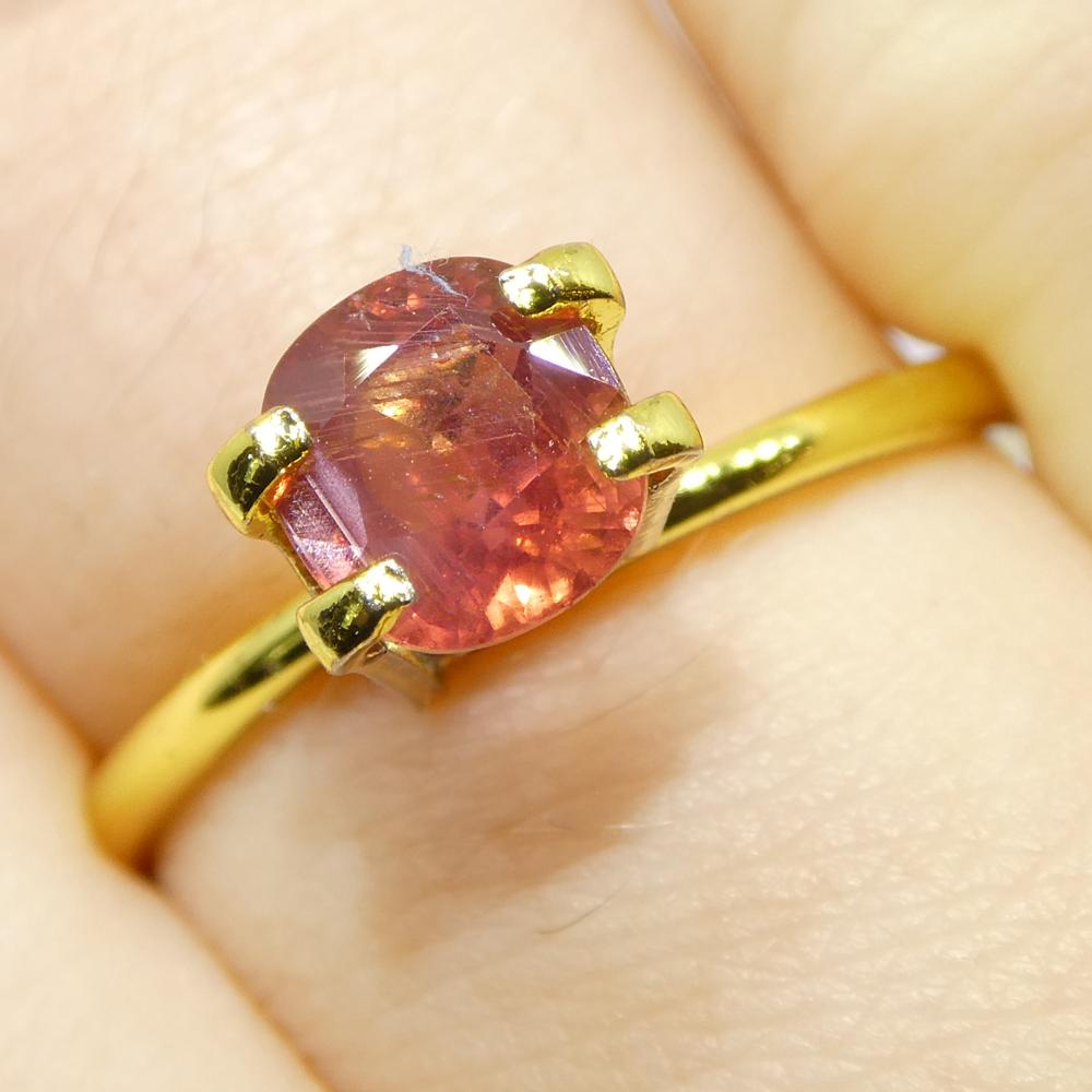 1.48ct Cushion Orangy-Pink Padparadscha Sapphire from Tanzania, Unheated For Sale 2