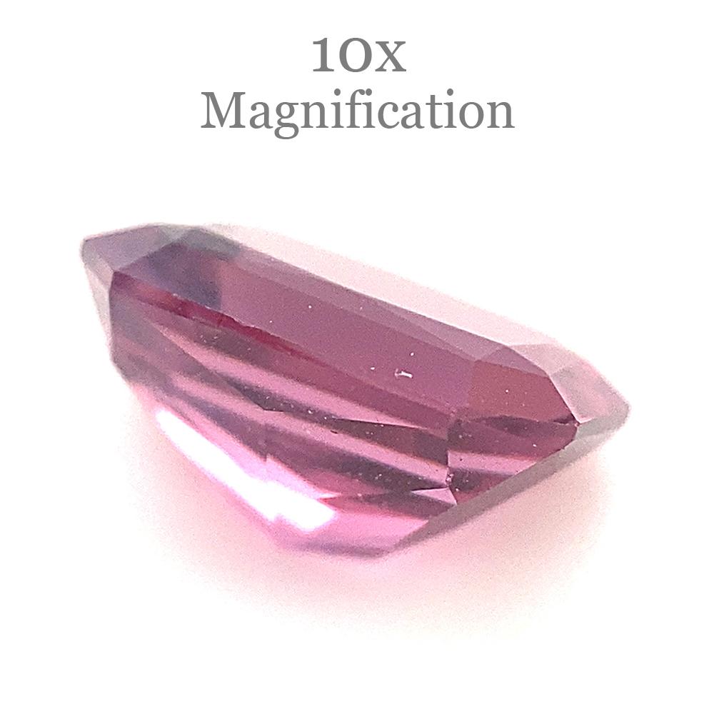Women's or Men's 1.48ct Octagonal/Emerald Cut Purple-Pink Spinel from Sri Lanka Unheated For Sale