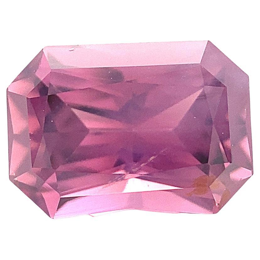 1.48ct Octagonal/Emerald Cut Purple-Pink Spinel from Sri Lanka Unheated For Sale