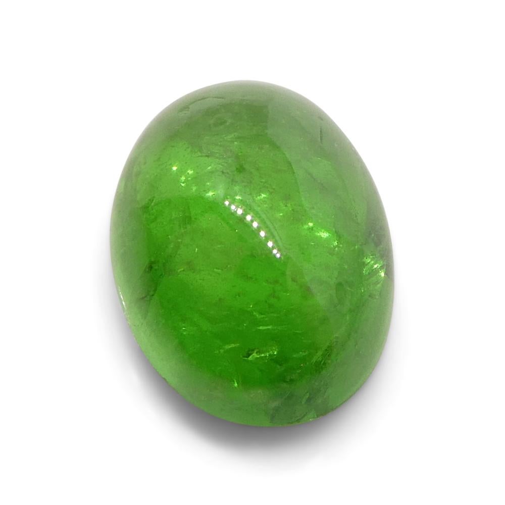 Granato ovale cabochon di tsavorite verde del Kenya, 1,48ct, non riscaldato in vendita 6