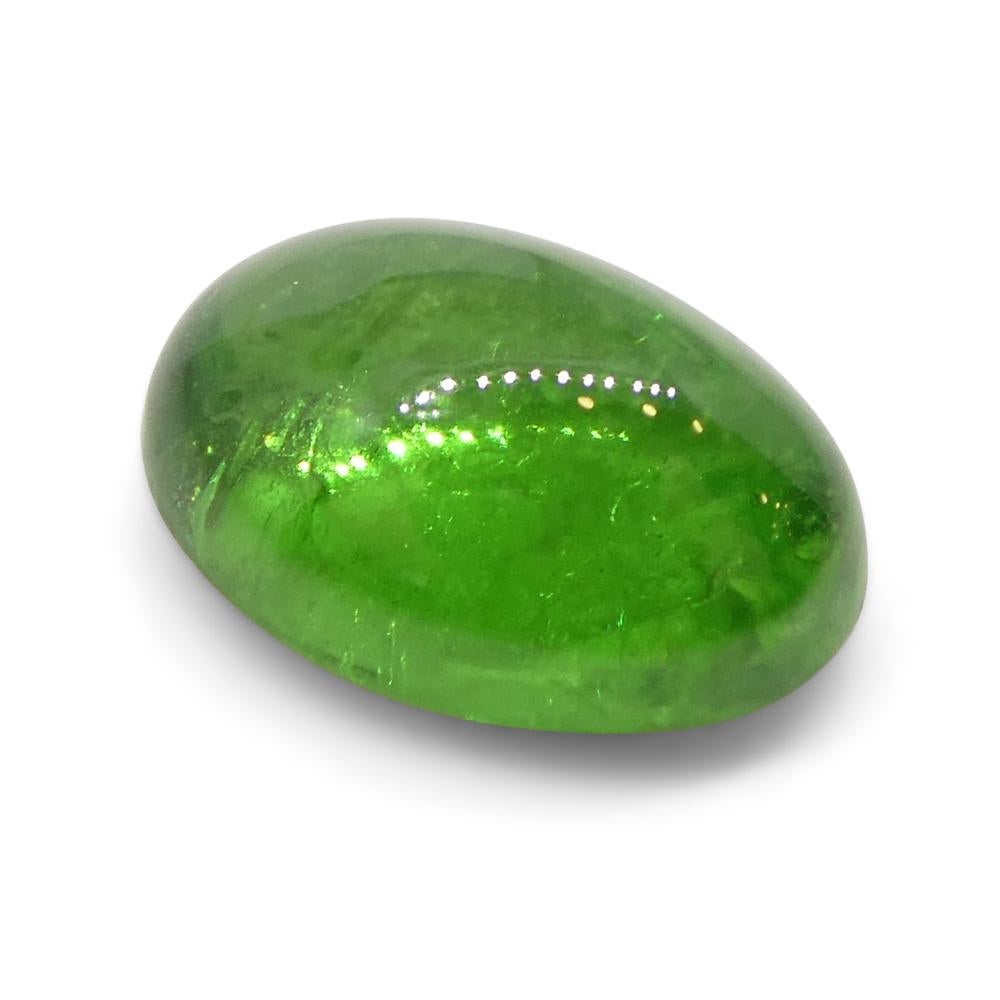 Granato ovale cabochon di tsavorite verde del Kenya, 1,48ct, non riscaldato in vendita 7