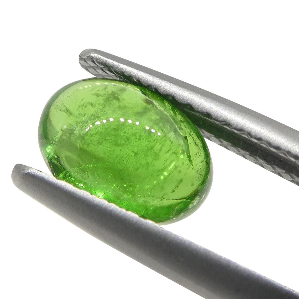 Granato ovale cabochon di tsavorite verde del Kenya, 1,48ct, non riscaldato in vendita 9