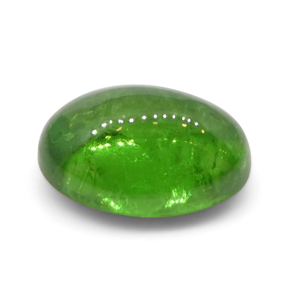 Granato ovale cabochon di tsavorite verde del Kenya, 1,48ct, non riscaldato in vendita 4