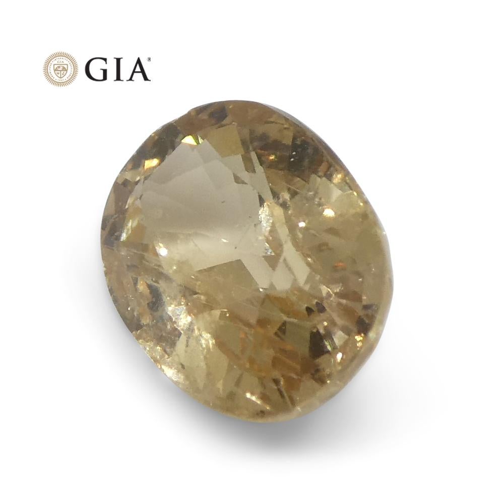 1.48ct Oval Pinkish Orange Padparadscha Sapphire Gia Certified Madagascar Unheat For Sale 5