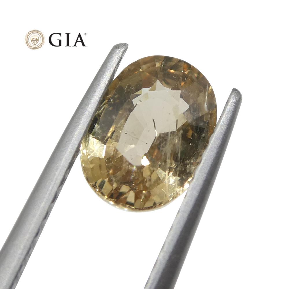 1.48ct Oval Pinkish Orange Padparadscha Sapphire GIA Certified Madagascar Unheat For Sale 5