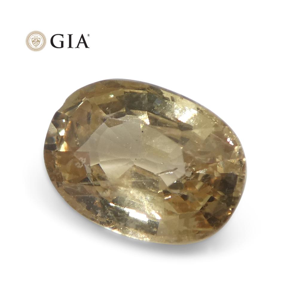 1.48ct Oval Pinkish Orange Padparadscha Sapphire GIA Certified Madagascar Unheat For Sale 4